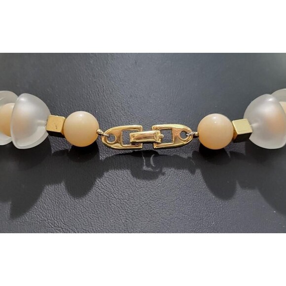 Napier Crystal Ice Collection (Rare Tan Color) Bead Necklace 18" - Picture 3 of 6